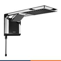 Chuveiro Acqua Duo Flex Eletrônico Preto Cromado Com Ducha Quadrada 6800w 220v Lorenzetti