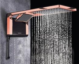 Chuveiro Acqua Duo Preto Rose/Gold 220V Lorenzetti