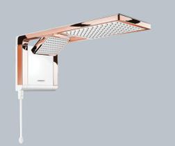 Chuveiro Acqua Duo Ultra Branco RoseGold 7800w 220v Lorenzetti