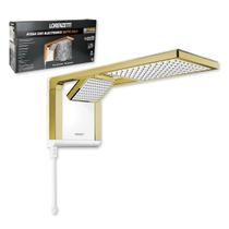 Chuveiro Acqua Duo Ultra Lorenzetti Branco e Dourado Fosco Com Espalhador Extra Largo e Tecnologia Loren Ultra Banho Quente de Qualidade e Confortável Chuveiro Acqua Duo Ultra Lorenzetti Branco e Dourado Fosco Com Espalhador Extra Largo e Tecnologia Loren Ultra Banho Quente de Qualidade e Confortável