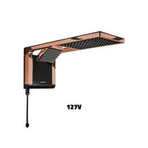 Chuveiro acqua duo ultra preto/ rose gold 5500w 127v lorenzetti