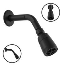Chuveiro Articulado Agua Fria Abs Preto Potenza