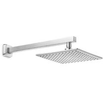 Chuveiro C/ Braco Parede Quadrado 220 Mm Elite, Cr Chuveiro C/ Braco Parede Quadrado 220 Mm Elite, Cr