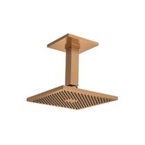 Chuveiro com Tubo de Teto Quadrado Gold Matte Deca