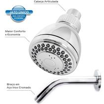 Chuveiro Compacto Mini ABS Cromado Jato Único Moldenox