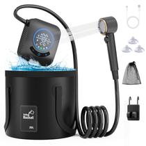 Chuveiro de acampamento portátil GOSCHE 8000mAh com balde de 20L