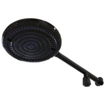Chuveiro De Água Fria 8” Com Registro Preto Durín