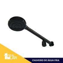 Chuveiro De Água Fria Com Registro ½” X 4” Preto Durín