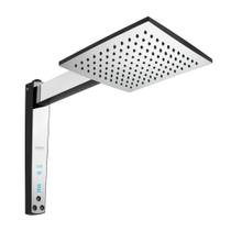 Chuveiro Digital Acqua Century Preto Com Cromado 7500W Lorenzetti 220V Chuveiro Digital Acqua Century Preto Com Cromado 7500W Lorenzetti 220V