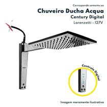Chuveiro Digital De Alta Pressão Preto Espelhado 127V 5500W Acqua Century Lorenzetti Chuveiro Digital De Alta Pressão Preto Espelhado 127V 5500W Acqua Century Lorenzetti