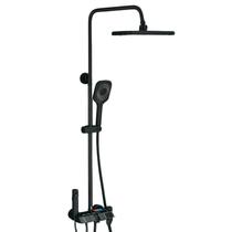 Chuveiro Digital LED Preto Fosco com Display LCD, 4 Modos de Jato e Controle de Temperatura
