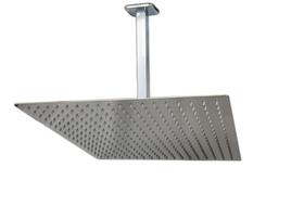 Chuveiro Ducha 40 cm em Inox 304 Cromada com Braço Suporte de Teto Quadrado 40 cm