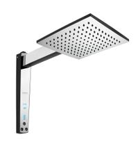 Chuveiro Ducha Acqua Century Digital Preto com Cromado Lorenzetti