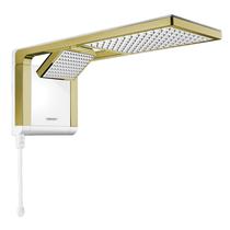 Chuveiro ducha acqua duo ultra branco matte gold lorenzetti