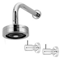 Chuveiro Ducha Autolimpante Cromado+Acabamento registro link Chuveiro Ducha Autolimpante Cromado+Acabamento registro link