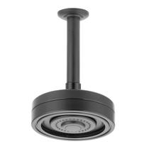 Chuveiro Ducha Autolimpante Redondo Black C/Braço De Teto