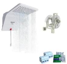 Chuveiro Ducha Ducali Eletrônica Branco 6800w 220v Zagonel + Resistência Chuveiro Ducha Ducali Eletrônica Branco 6800w 220v Zagonel + Resistência