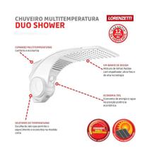 Chuveiro Ducha Duo Shower Quadra Multitemperaturas 220V 7500W Lorenzetti