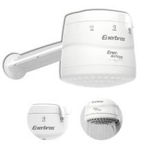 Chuveiro Ducha Enerducha UP 3T com Cano Braço de 30cm 127v 220v Preto Branco