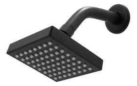 Chuveiro Ducha Flatt Quadrada Articulada Aquecedor Solar a Gás Preto Fosco Luxo