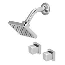 Chuveiro/Ducha Flatt Quadrado + Acabamento Registro Quadrado Chuveiro/Ducha Flatt Quadrado + Acabamento Registro Quadrado