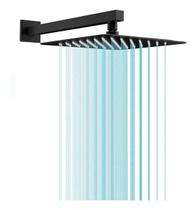 Chuveiro Ducha Gas Quadrado Preto Fosco Inox 20x20 Pressão Chuveiro Ducha Gas Quadrado Preto Fosco Inox 20x20 Pressão