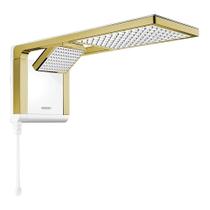 Chuveiro Ducha Lorenzetti Acqua Duo Branco Matte Gold Fosco 127v 5500W