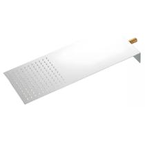 Chuveiro Ducha Luxo Retangular Aço Inoxidável Prata Cromado