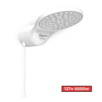 Chuveiro Ducha Moment 127v 5500w 220v 6800w Zagonel 4 Temperaturas Branco Banheiro Elegante Resistente Relaxante Moderno