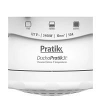 Chuveiro ducha pratik 3 temperaturas branca (4400w/5400w 127v/220v)
