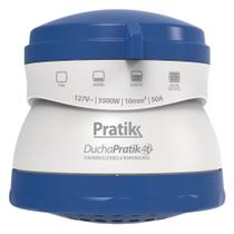 Chuveiro Ducha Pratik 4t+ 4 Temperaturas, 5500W, Branco/Azul