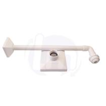Chuveiro Ducha Quadrada Articulada Plastico Branco de 4 Polegadas Area Externa Area Interna Piscina