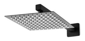 Chuveiro Ducha Quadrada Black Fria aquecimento a gas e solar 20x20 Inox