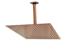 Chuveiro Ducha Quadrada Inox Rose Golden 40 cm Braço de Teto Rose Gold Chuveiro Ducha Quadrada Inox Rose Golden 40 cm Braço de Teto Rose Gold