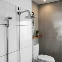 Chuveiro Ducha Quadrado Com Desviador Aquecedor Solar E Gás