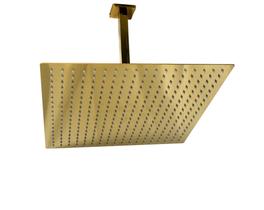 Chuveiro Ducha Slim Quadrada Dourada Golden 40 cm Braço de Teto Dourado Chuveiro Ducha Slim Quadrada Dourada Golden 40 cm Braço de Teto Dourado