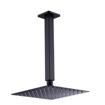 Chuveiro Ducha Slim Quadrado de Teto 20x20cm Preto Belcca - CDT01-PT Chuveiro Ducha Slim Quadrado de Teto 20x20cm Preto Belcca - CDT01-PT