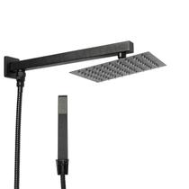 Chuveiro Ducha Slim Quadrado Inox 20x20cm Preto Fosco Chuveiro Ducha Slim Quadrado Inox 20x20cm Preto Fosco