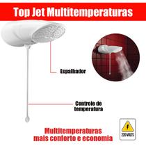 Chuveiro E Ducha Bom e Barato Lorenzetti Top Jet Multitemperaturas 220v 7500w