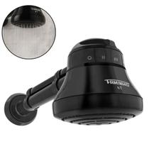 Chuveiro Elétrico Ducha Faminho 4T Preto Com Cano 30cm Fame Chuveiro Elétrico Ducha Faminho 4T Preto Com Cano 30cm Fame