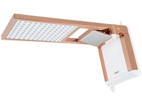 Chuveiro Elétrico Lorenzetti Acqua Duo Eletrônico Branco Rose Gold 127V 5500W Para Clima Frio