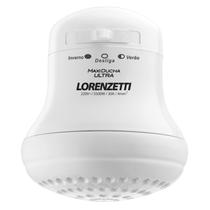 Chuveiro Elétrico Maxi Ducha Branco Lorenzetti 127v 3200W com Resistência Loren Ultra e 3 Temperaturas