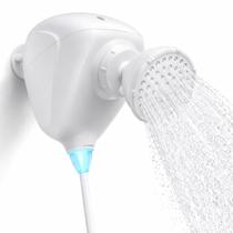 Chuveiro Eletronico com Led Move Branco Zagonel 127v ou 220v Jato Direcionavel Espaços Pequenos Potente Chuveiro Eletronico com Led Move Branco Zagonel 127v ou 220v Jato Direcionavel Espaços Pequenos Potente