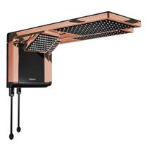 Chuveiro Eletrônico Lorenzetti Acqua Duo 220V 7800W Preto e Rose Gold - 7510127