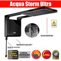Chuveiro Eletrônico Moderno Luxuoso Black Acqua Storm Ultra 110v 5500w - Lorenzetti