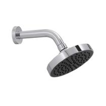 Chuveiro Flex Redondo Parede 126mm Cromado - 145x126x218 - Liga de Cobre e Plásticos de Engenharia
