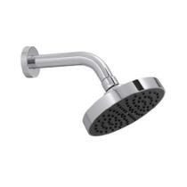 Chuveiro Flex Redondo Parede 126mm Cromado - 145x126x218 - Liga De Cobre E Plásticos De Engenharia