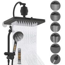 Chuveiro Hibbent 33 cm Chuva 10 Jatos Combo com Ducha Manual Chuveiro Hibbent 33 cm Chuva 10 Jatos Combo com Ducha Manual