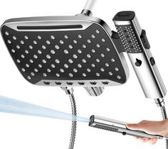 Chuveiro JDO 10" Chuva com Duplo Jato e 7 Modos com Ducha Manual Chuveiro JDO 10" Chuva com Duplo Jato e 7 Modos com Ducha Manual