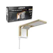 Chuveiro Lorenzetti Acqua Duo Ultra Branco Dourado Fosco Eletrônico Chuveiro Lorenzetti Acqua Duo Ultra Branco Dourado Fosco Eletrônico